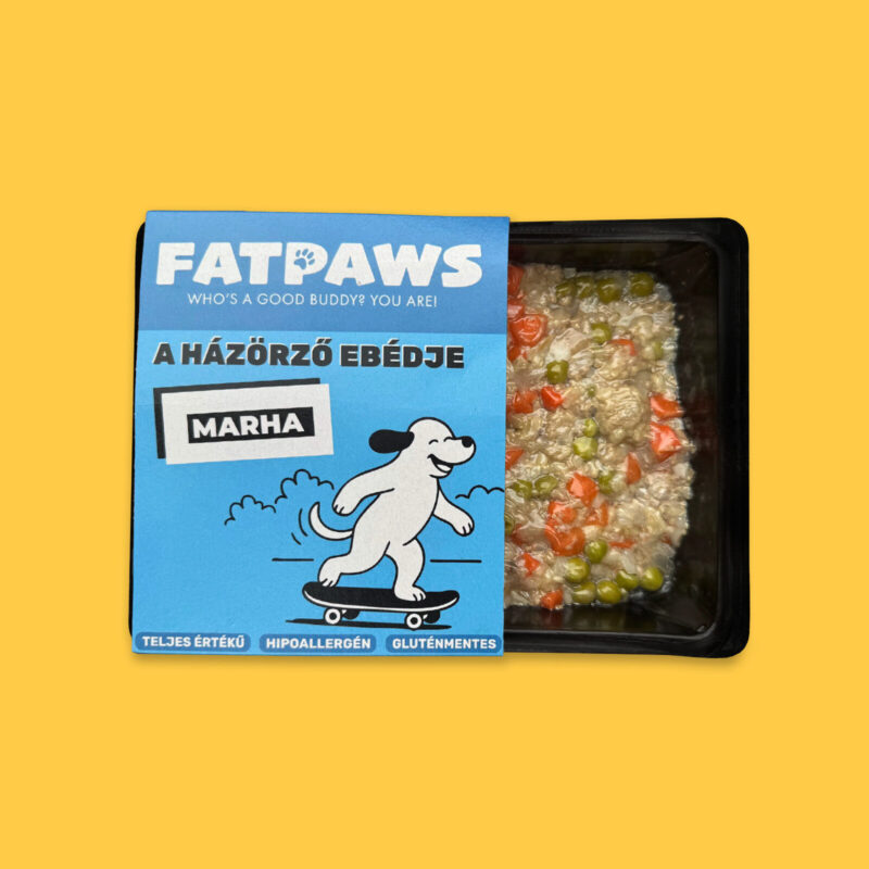Fatpaws friss kutyaeledel teljesértékű A házörző ebédje Marhahússal